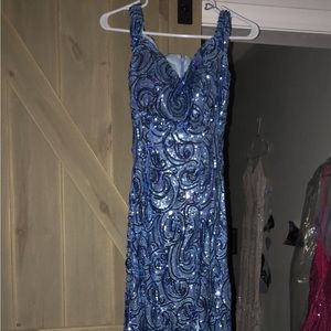 sparkly blue prom dress
